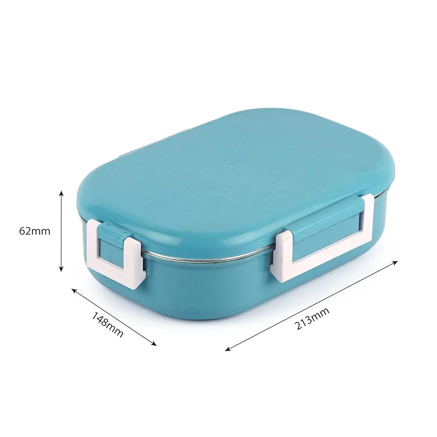 CELLO Altro Neo Lunch Box, Neo Blue, 700ml, 2 Container Lunch Box for Kids | Steel Insulated Lunch Box with Veg Box | Leak-Proof Air Tight Container Tiffin Box for Kids | Ideal for School & Picnic